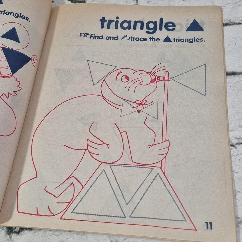 Vintage Landolls Preschool Workbooks Lot Of 3 Math Shapes Reading- Unused